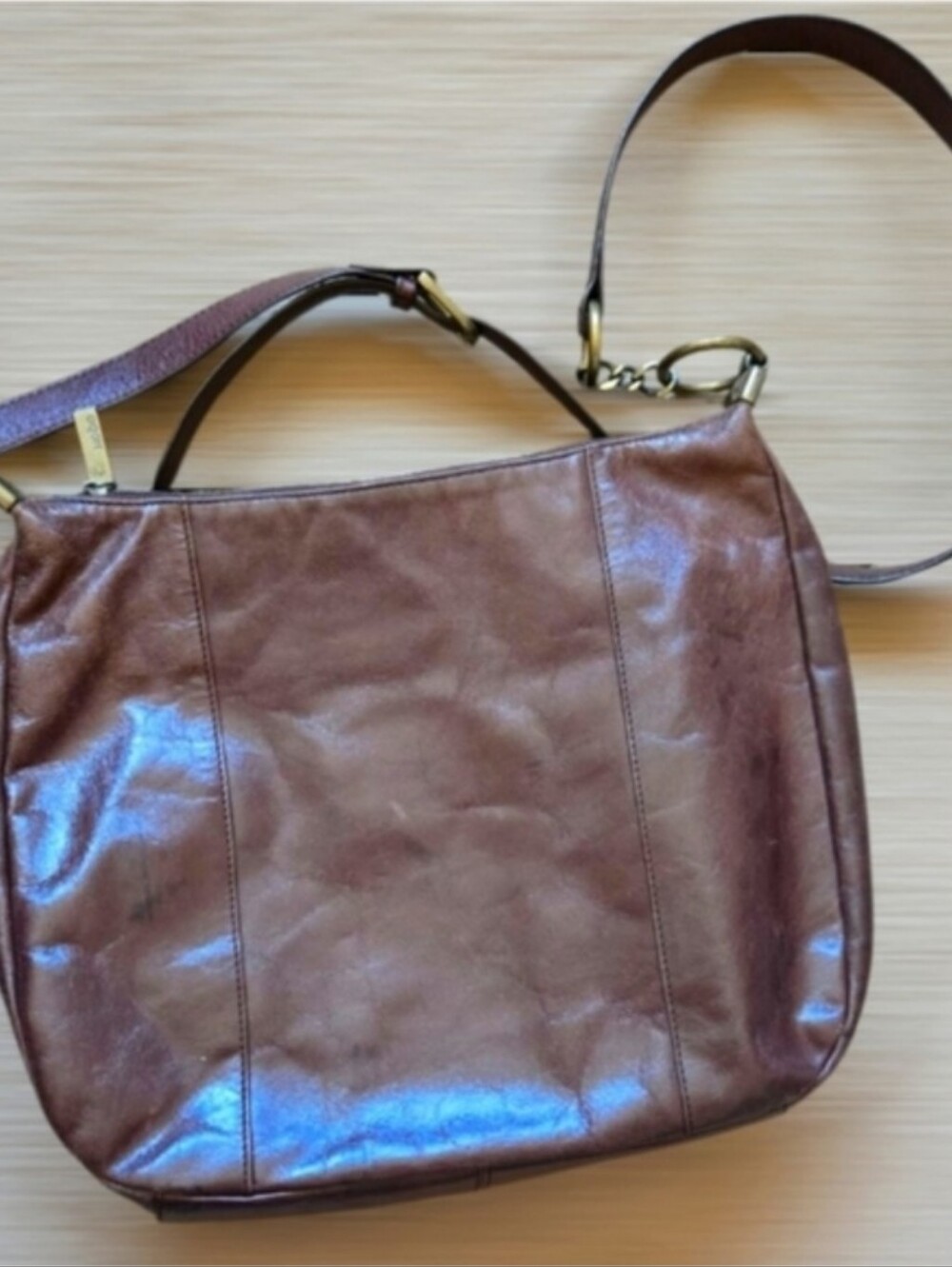 Hobo International Brown Leather Hobo Bag Crossbody Purse